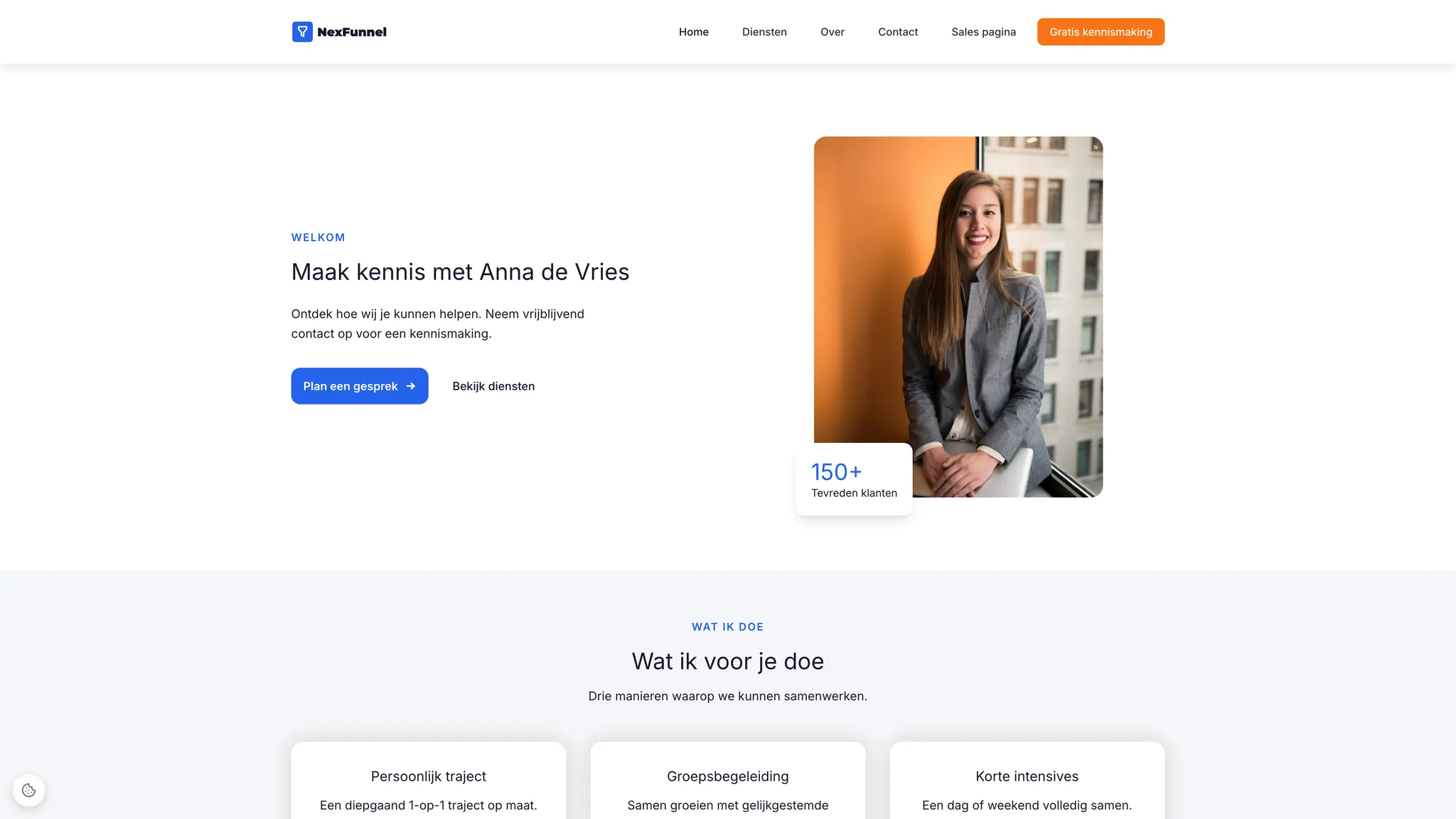 Op je website